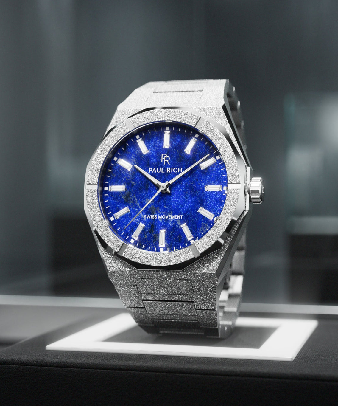 Frosted Star Dust II Lapis Nebula Silver — lifestyle view Frosted Star Dust II Lapis Nebula Silver — lifestyle view