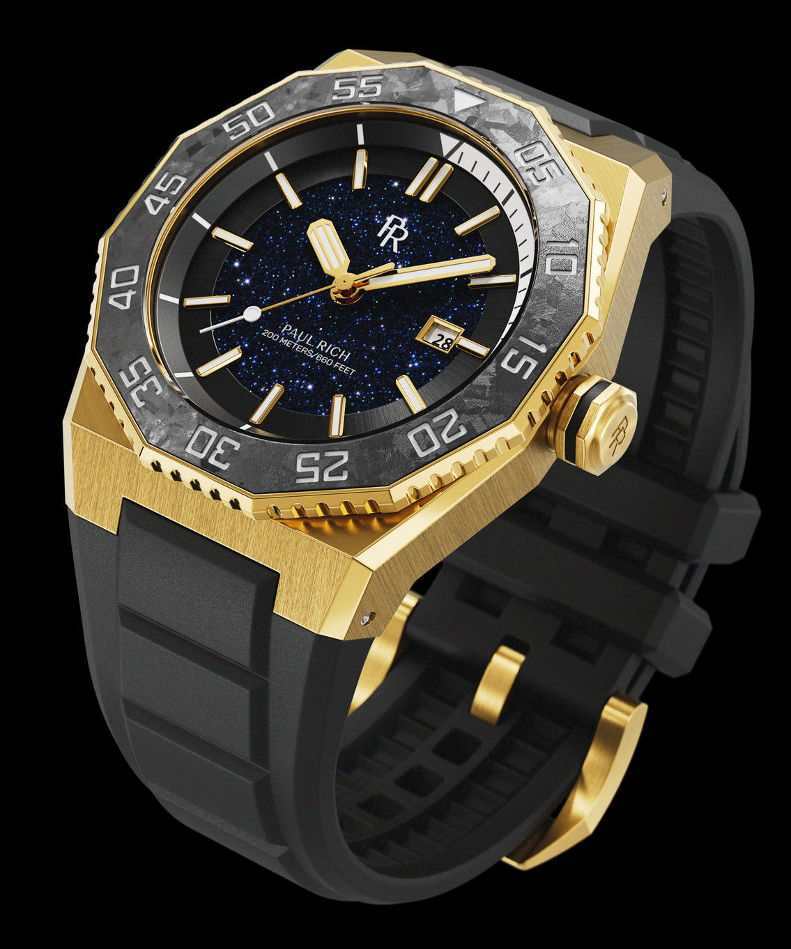 Aquacarbon Pro Imperial Gold Aventurine Front Side View Aquacarbon Pro Imperial Gold Aventurine Front Side View