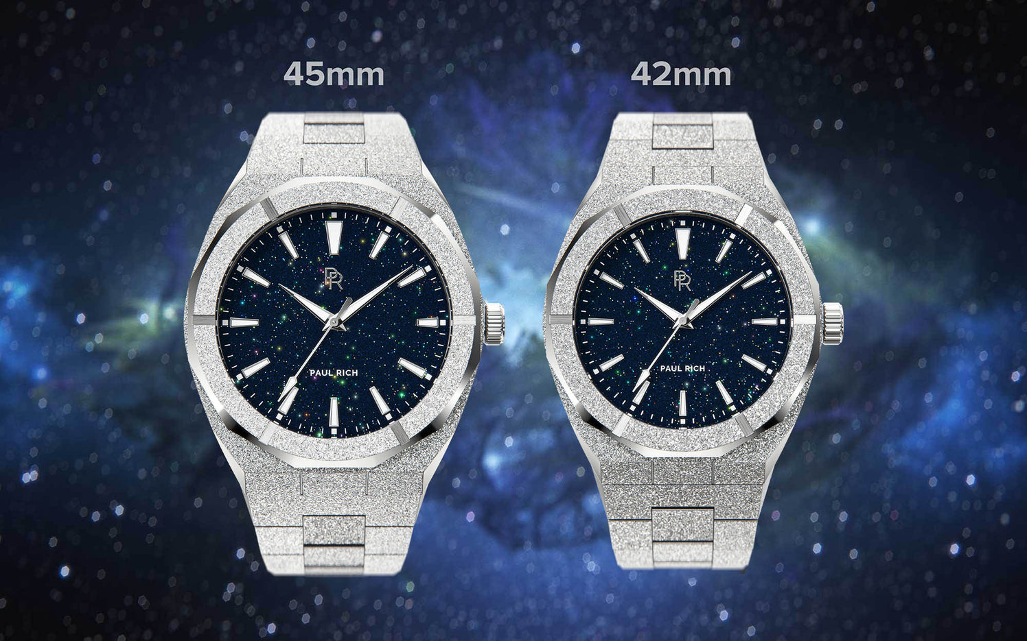 Available now - Frosted Star Dust quartz in 42 mm