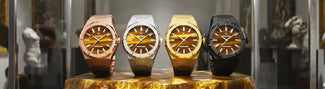 Tiger Flare collection — Frosted Star Dust II with tiger's eye dials