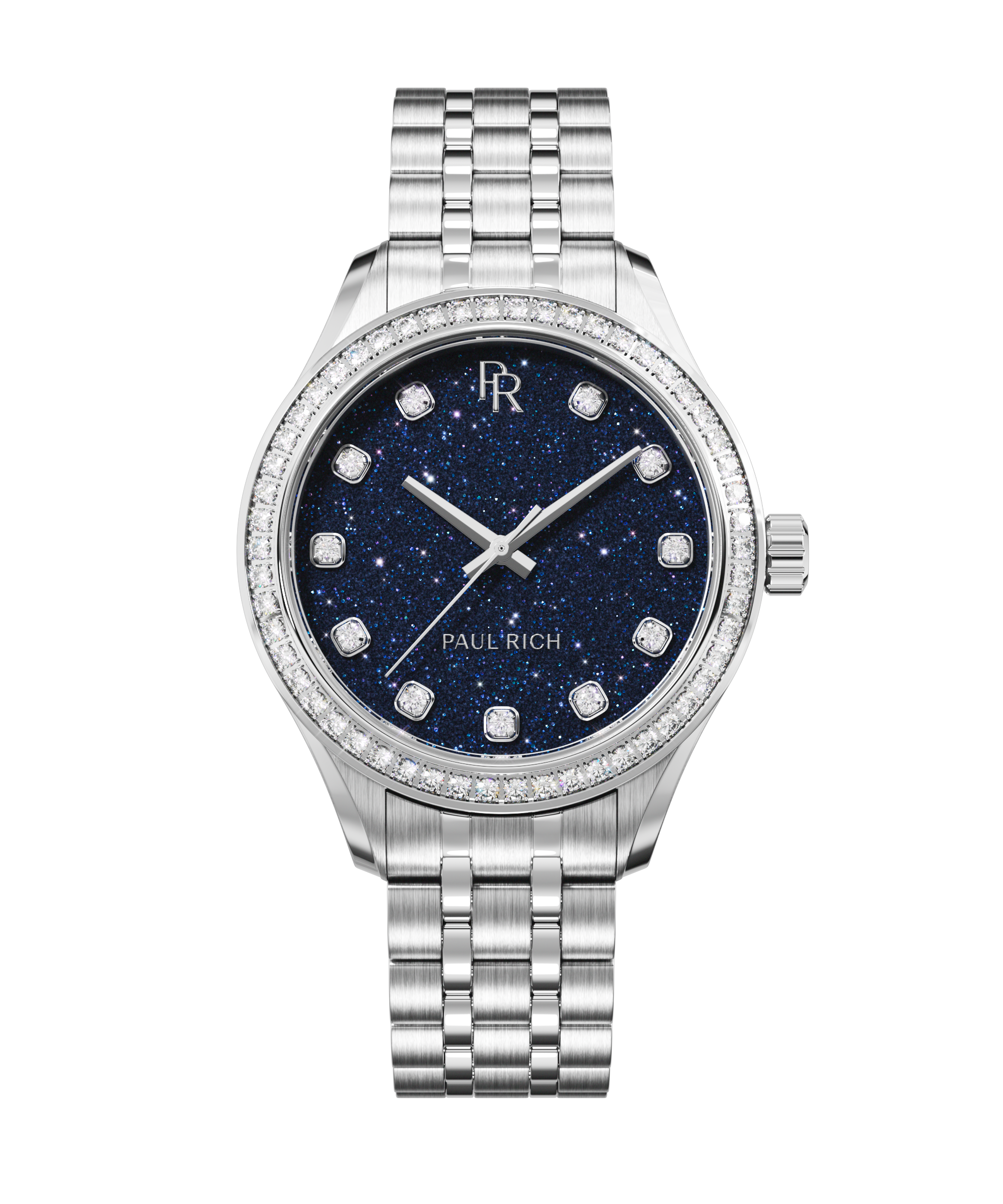 Crystelle - Silver Blue Aventurine Women's Watch | Paul Rich