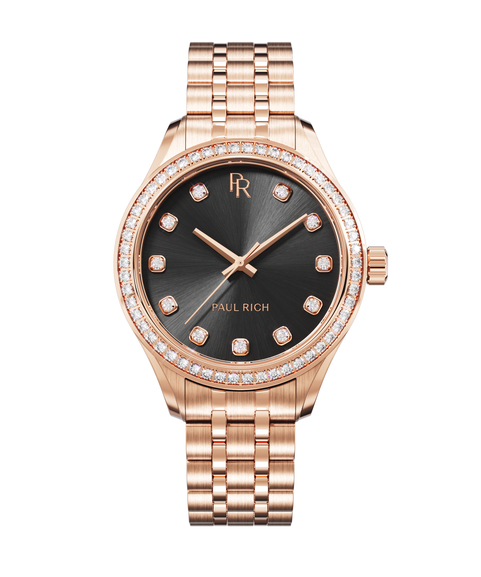 NEW Montres Prestige Women\'s Rose Gold Crystal Bracelet Watch - Gold Montres Prestige Women main image 4