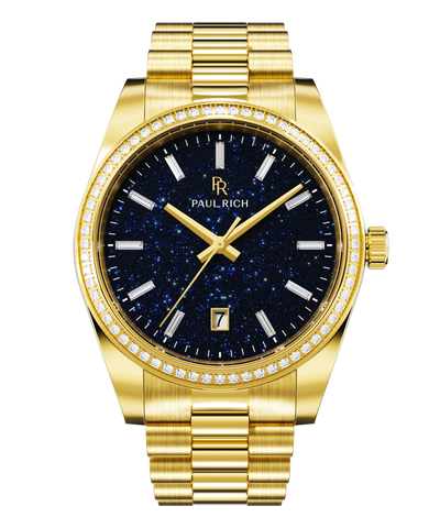 Moissanite Legacy Gold - Aventurine Blue — front view