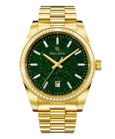 Moissanite Legacy Gold - Aventurine Green — front view