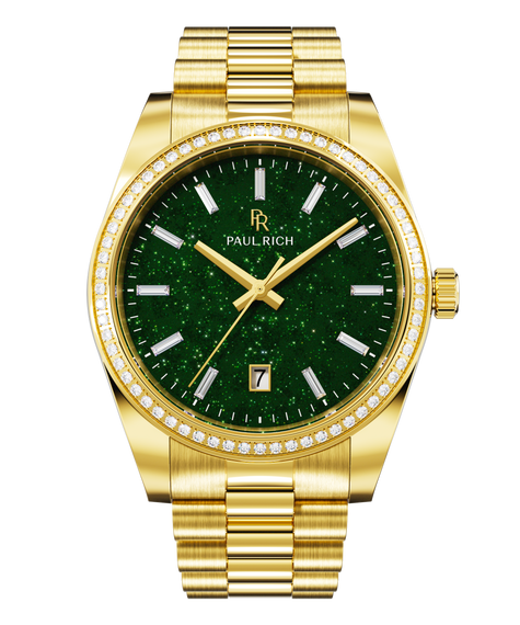 Moissanite Legacy Gold - Aventurine Green — front view