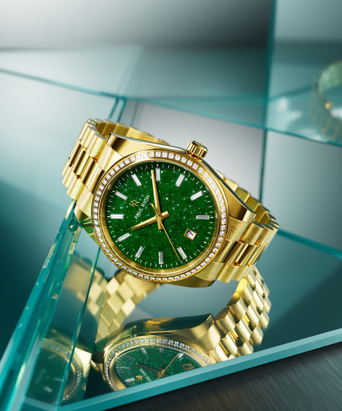 Moissanite Legacy Gold - Aventurine Green — lifestyle view