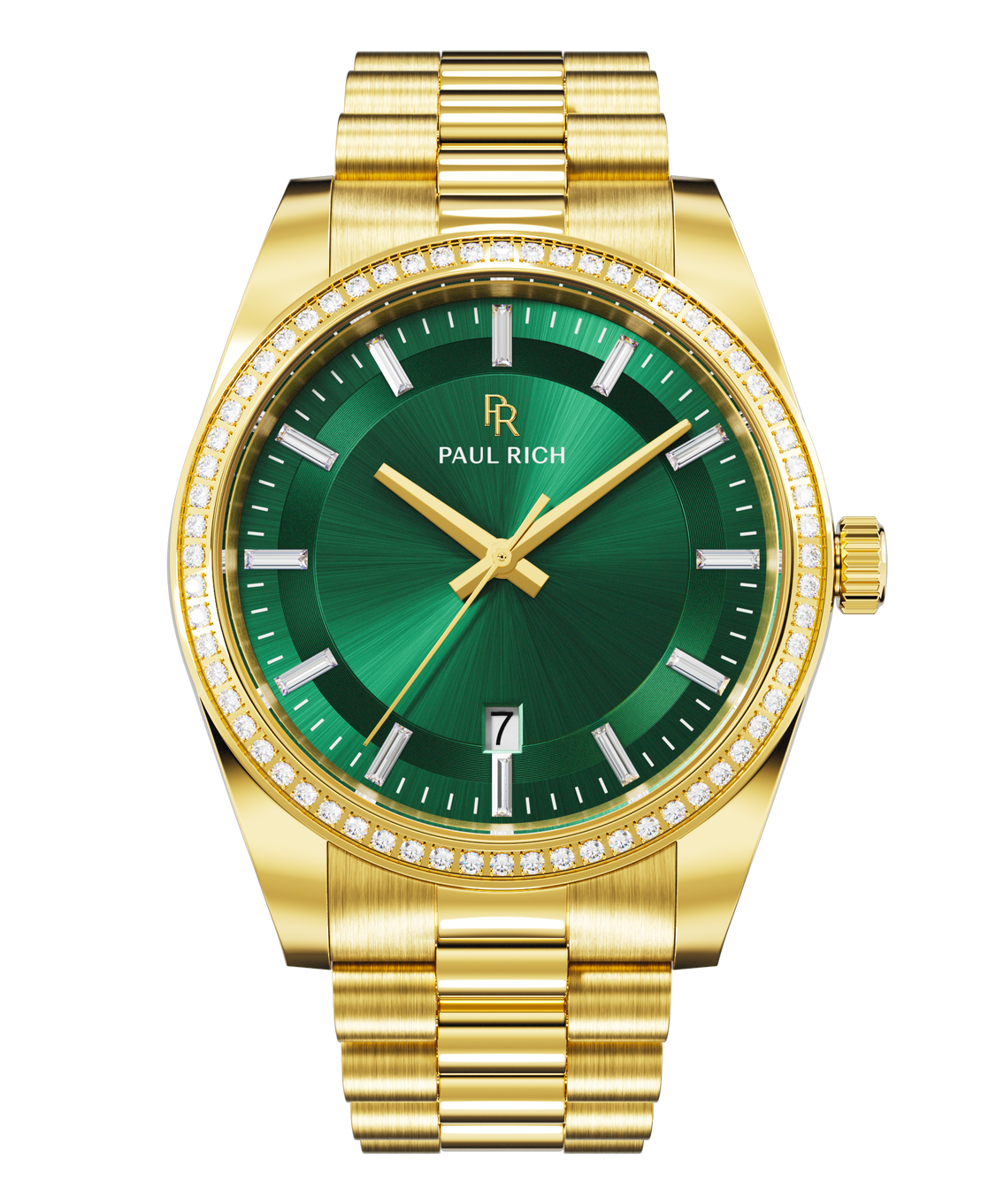 Moissanite Legacy Gold Green — front view