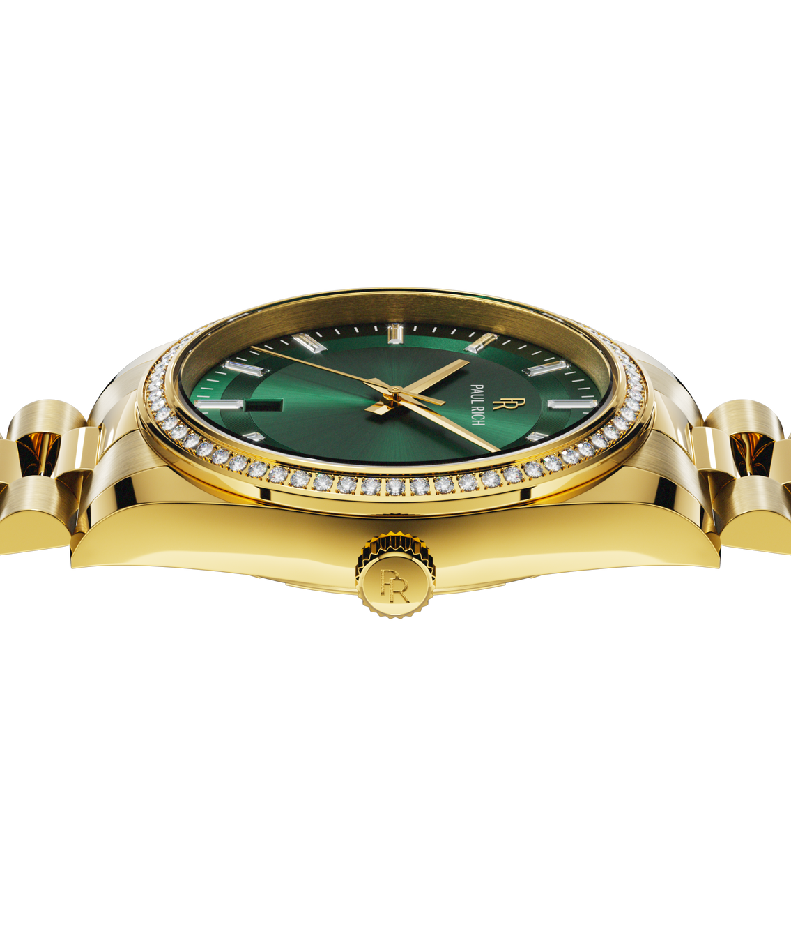 Moissanite Legacy Gold Green — side view
