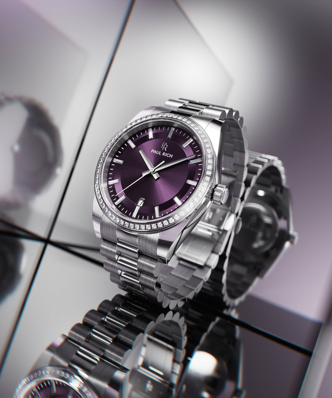 Moissanite Legacy Silver Plum — lifestyle view
