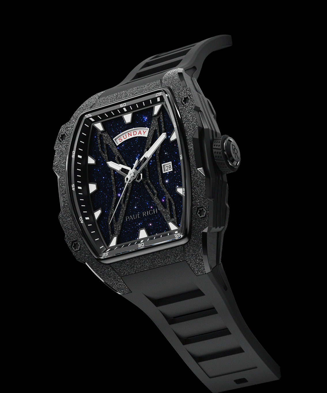 Astro Day & Date Galaxy Black