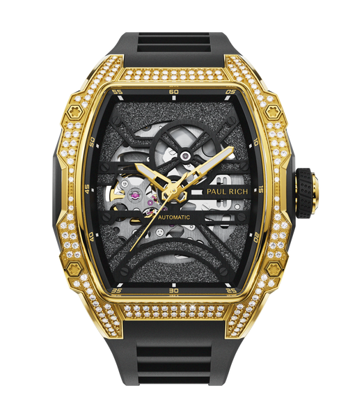 ✨稼働品✨SWAROVSKI COSMIC ROCK ブラック ゴールド ダイヤ Diamond Astro Skeleton Mason Gold