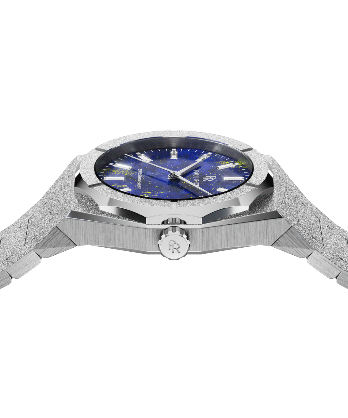 Frosted Star Dust II Lapis Nebula Silver — sidetop view