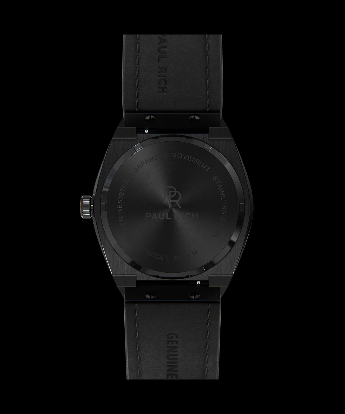 Frosted Star Dust - Black Leather Watch | Paul Rich