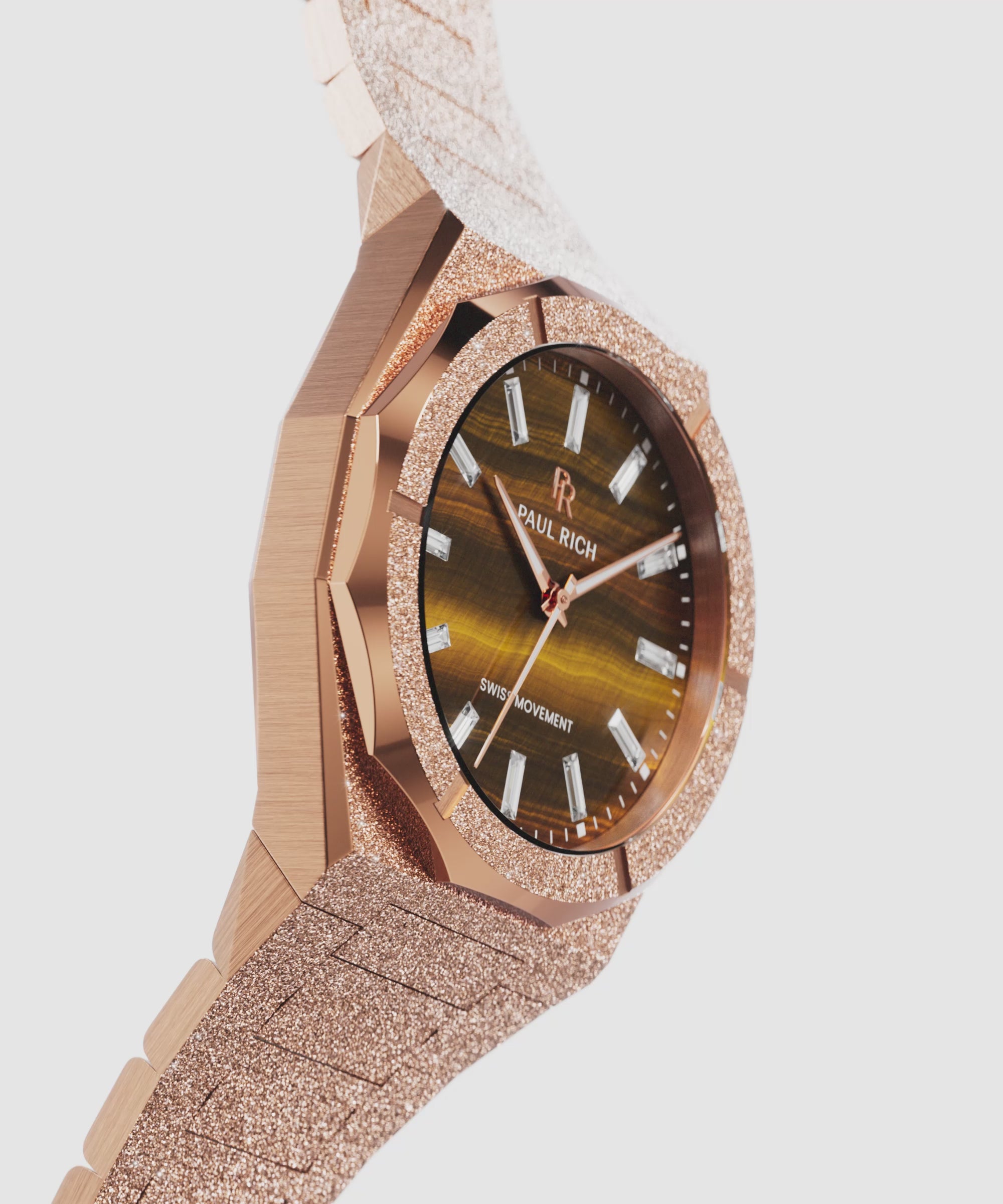 Frosted Star Dust II Tiger Flare Rose Gold — 360° spin