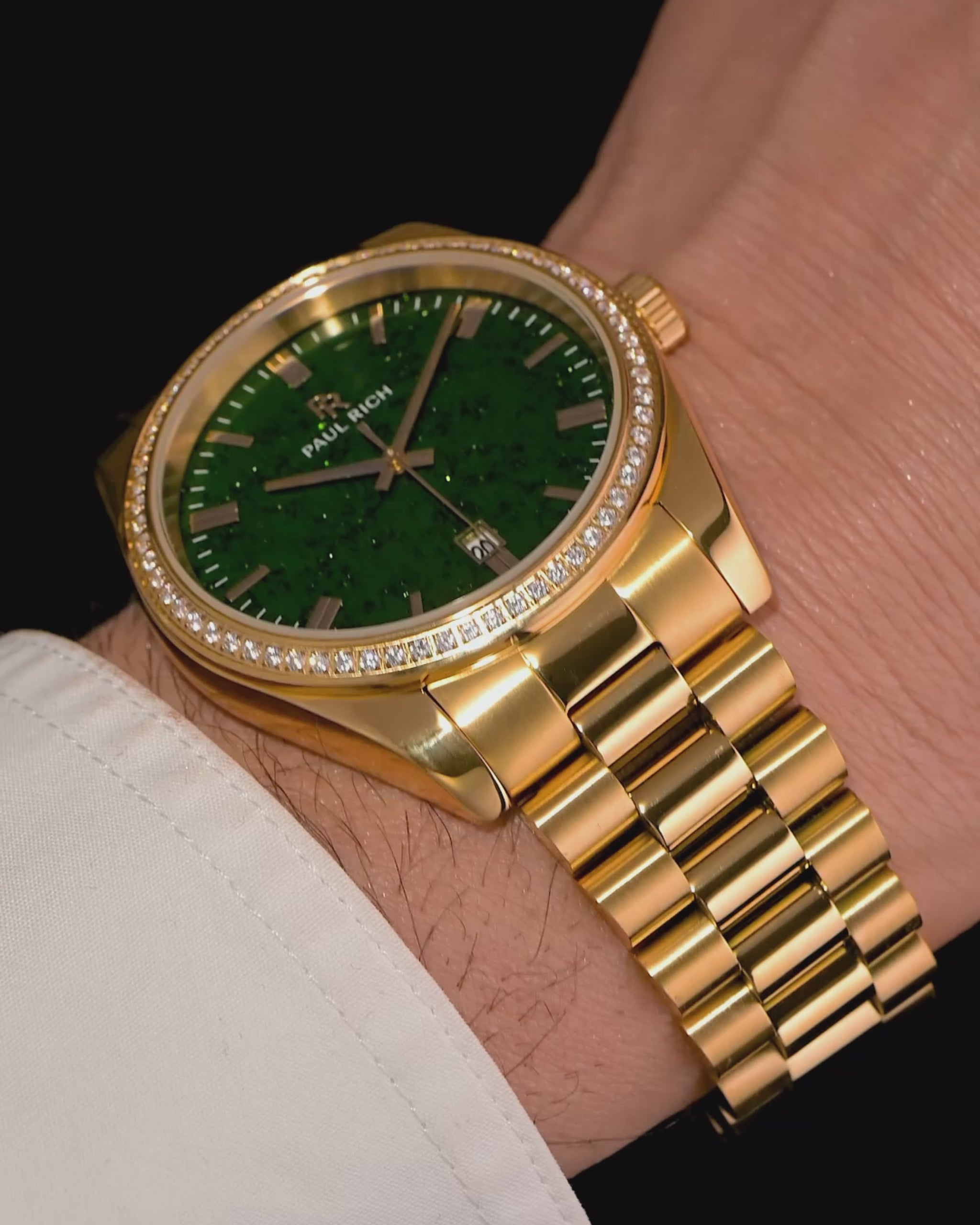 Legacy Gold - Aventurine Green | Quartz Watch | Paul Rich