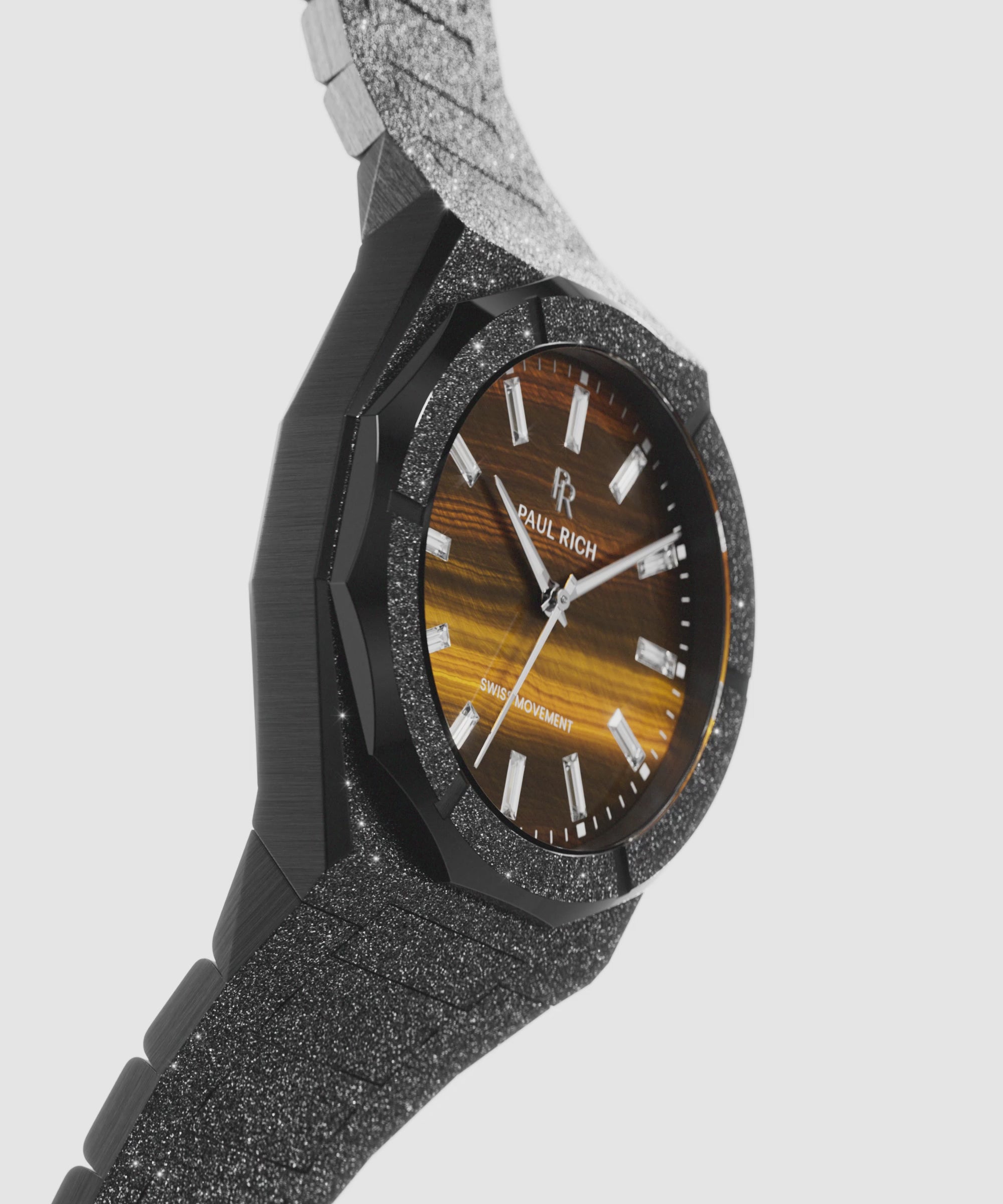 Frosted Star Dust II Tiger Flare Black — 360° spin