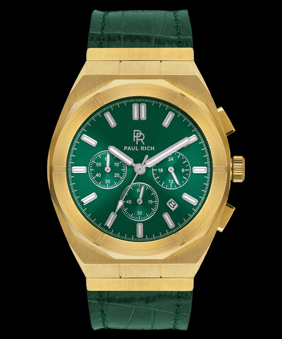 Motorsport Green Gold Leather