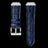 Leather Watch Band Silver Blue