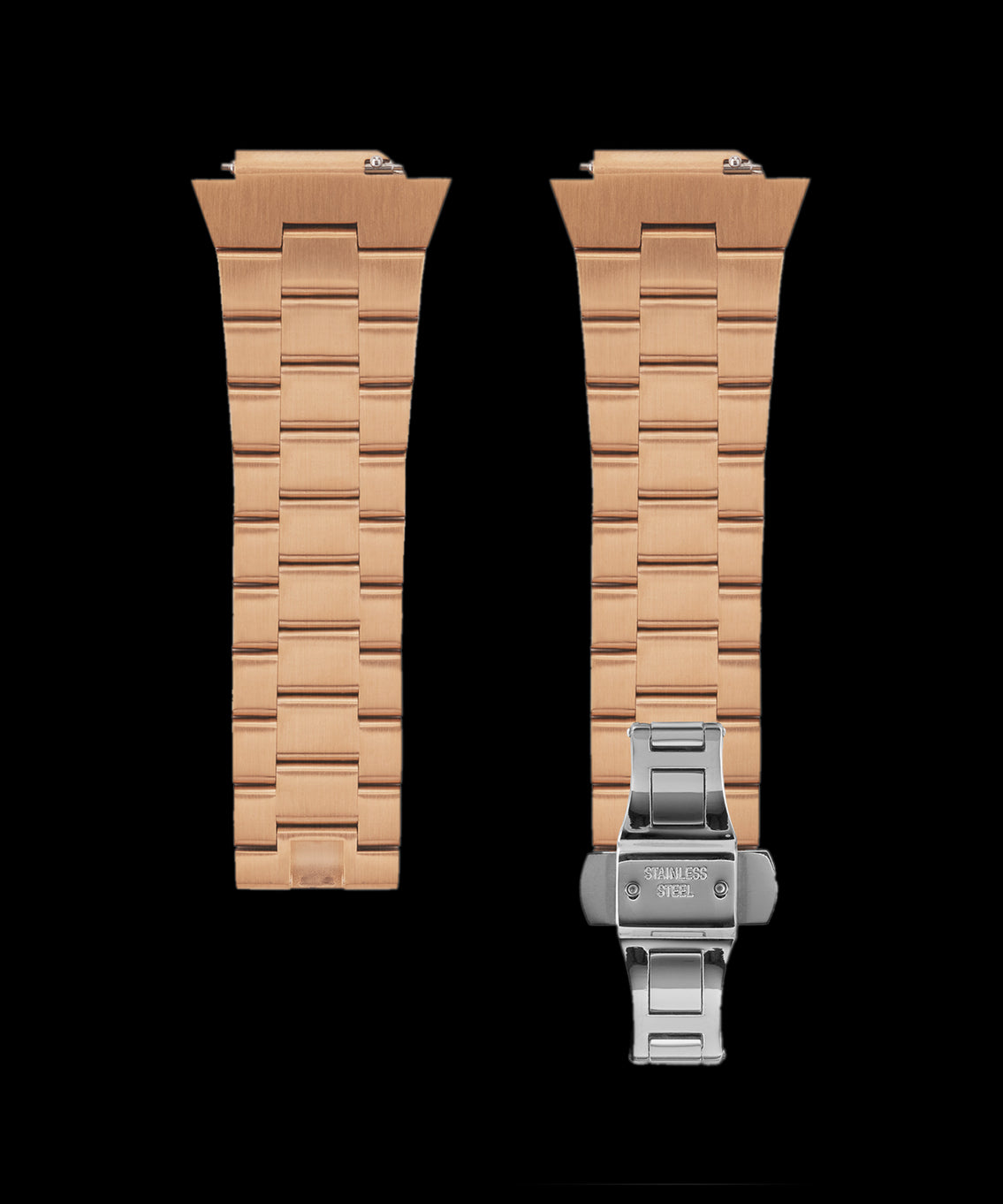 Frosted Steel Watch Band Rose Gold