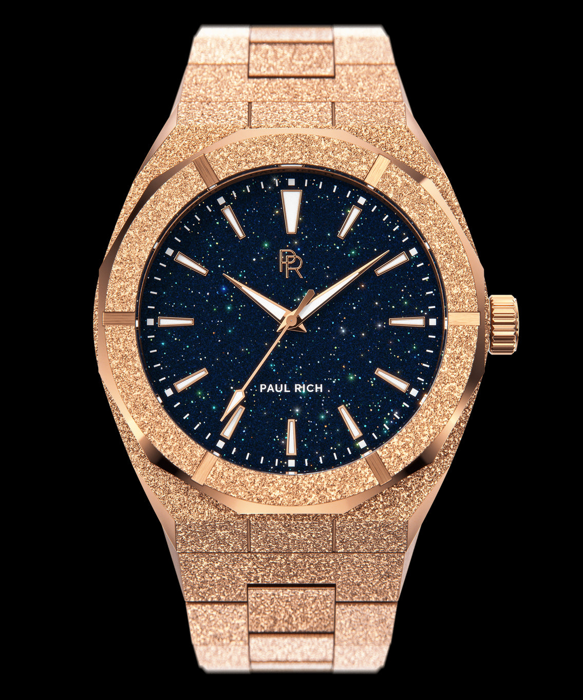 Paul Rich Men's Frosted Star Dust Rose Gold Watch